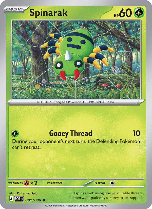 Spinarak trading card