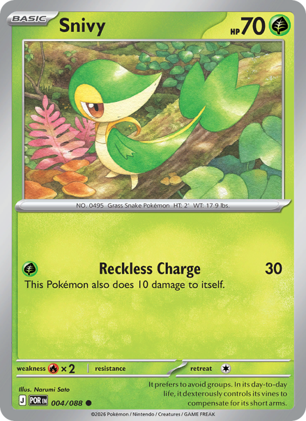 Snivy trading card